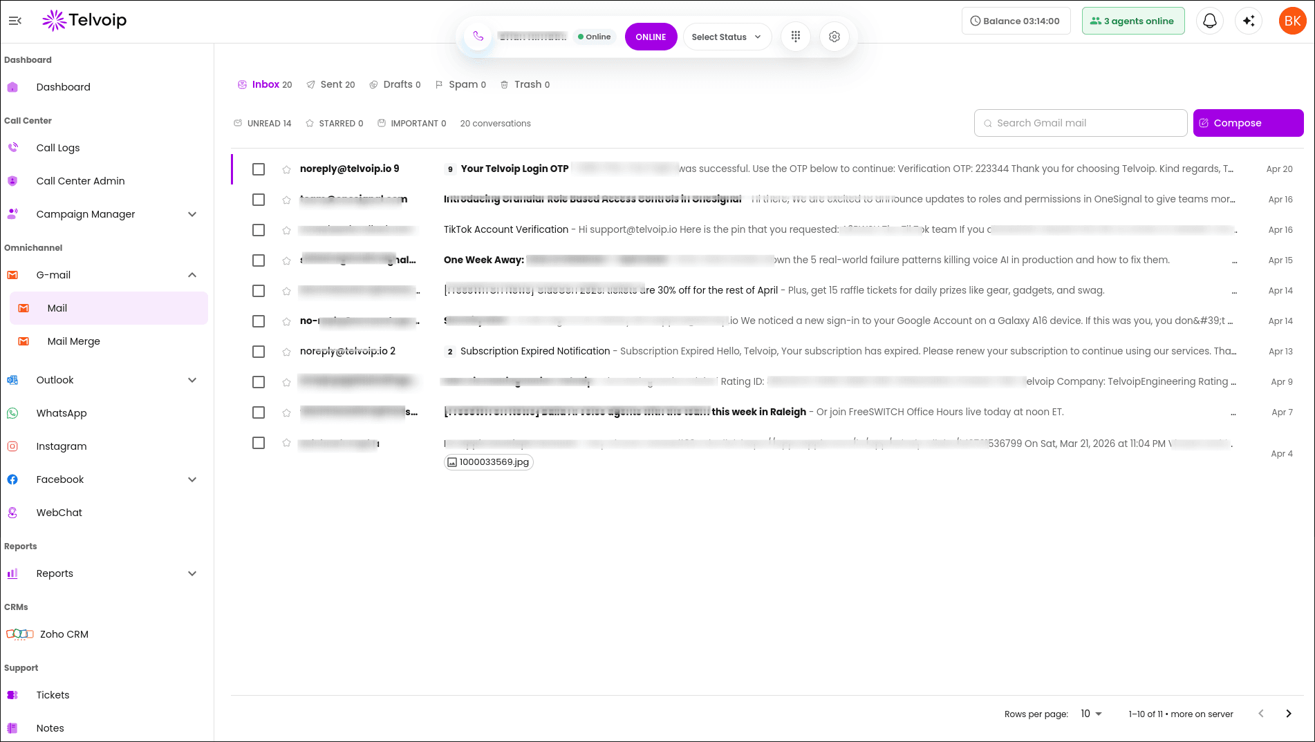Conversation mailbox enhancements for assignment clarity
